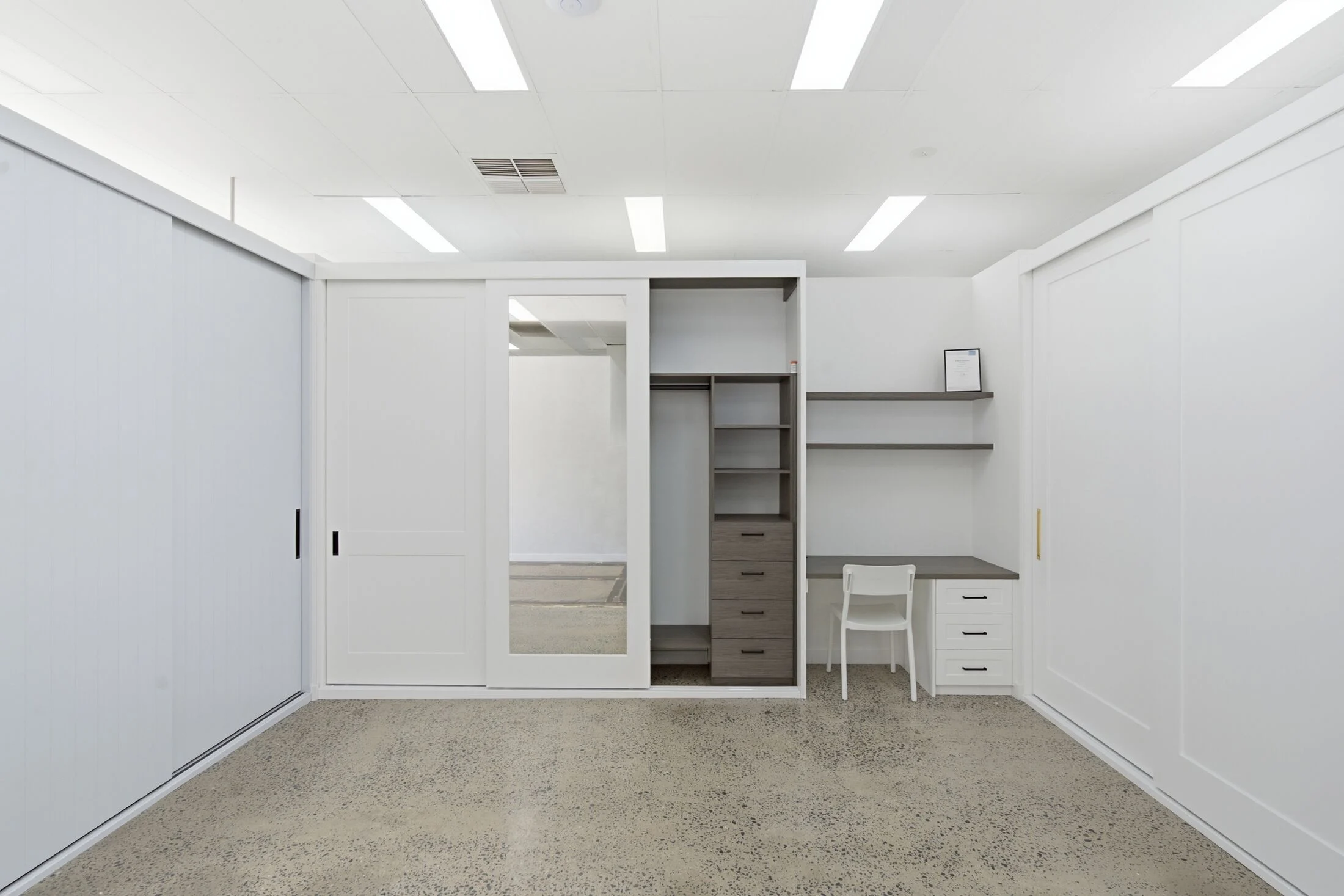 Classique showroom - wardrobe displays and study nook